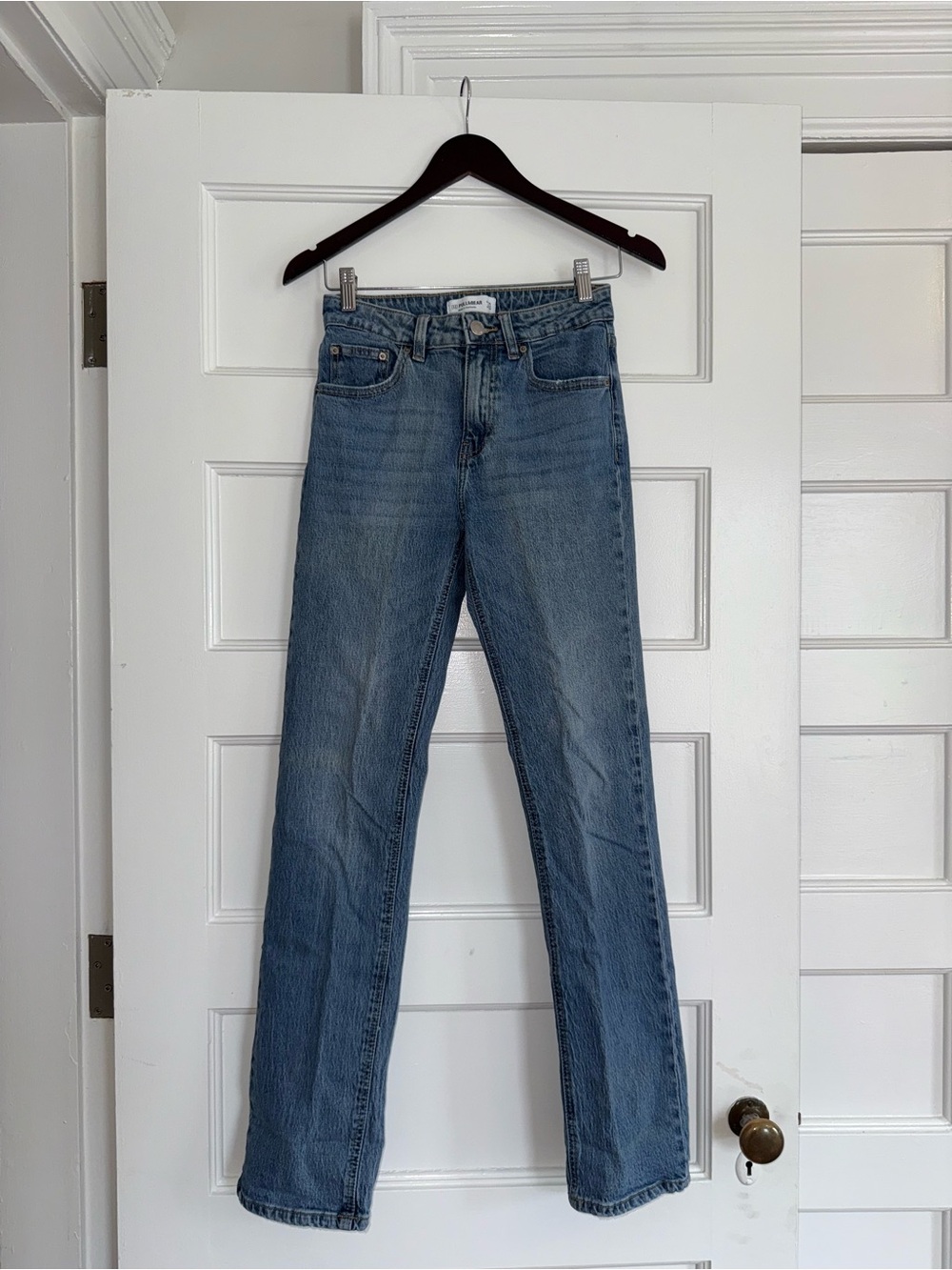 Pull&Bear Straight-Leg Jeans in Light Blue Wash